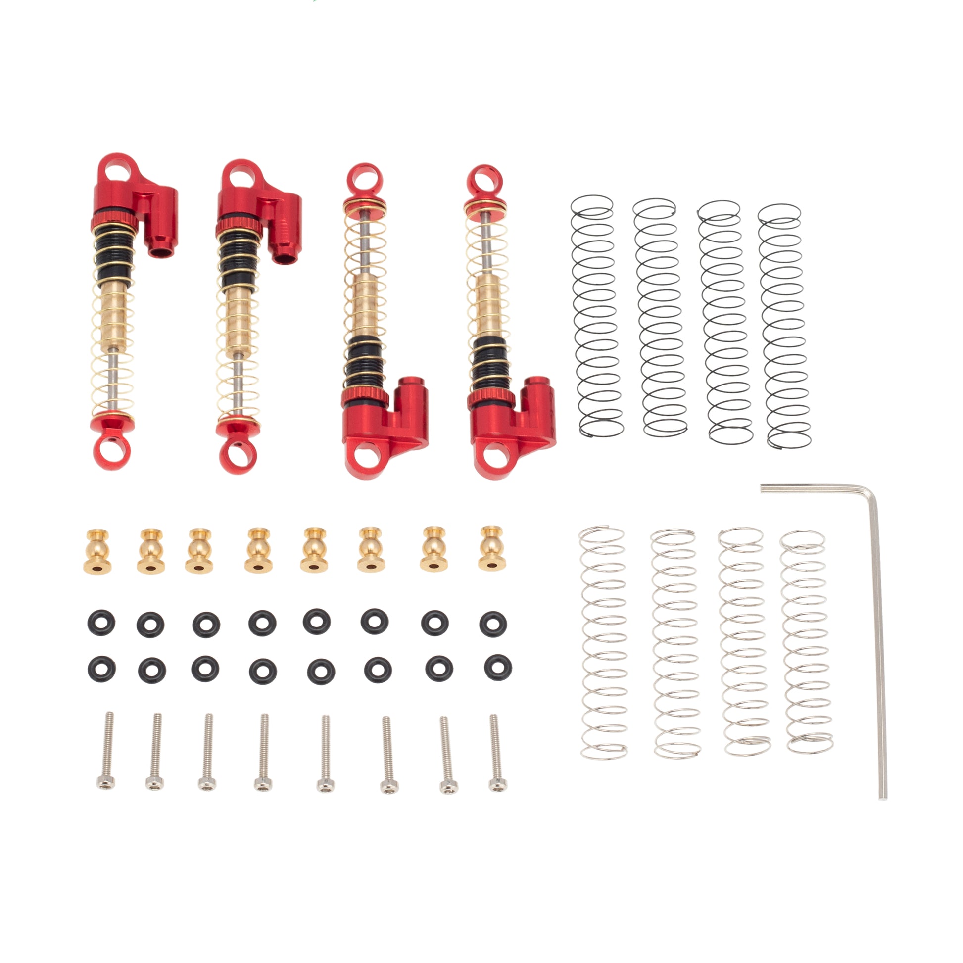 Red SCX24 Shocks package