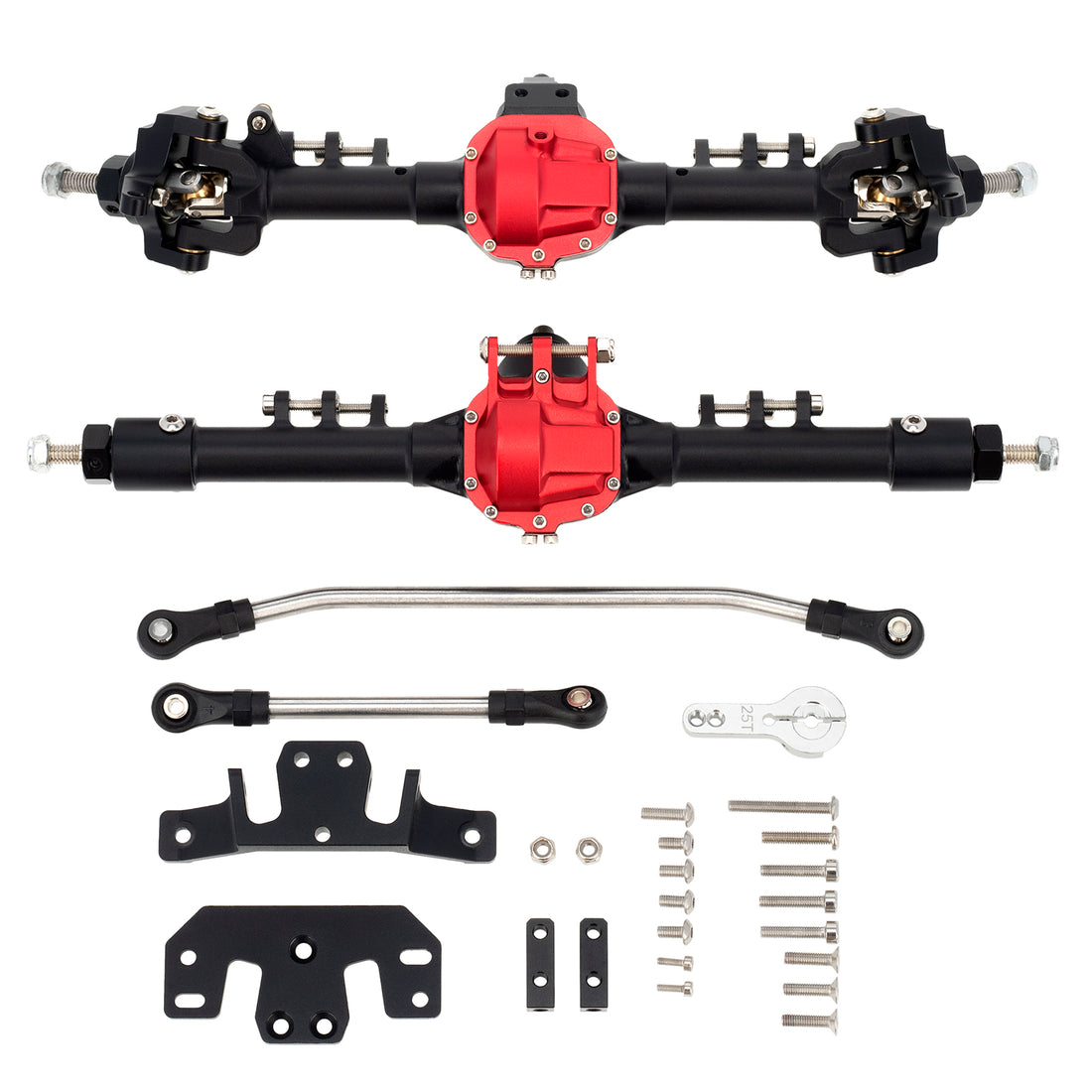 Metal Large Steering Integrated Axle Front/Rear Axle for Axial SCX10