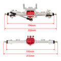 SCX10 straight front and rear axles size silver