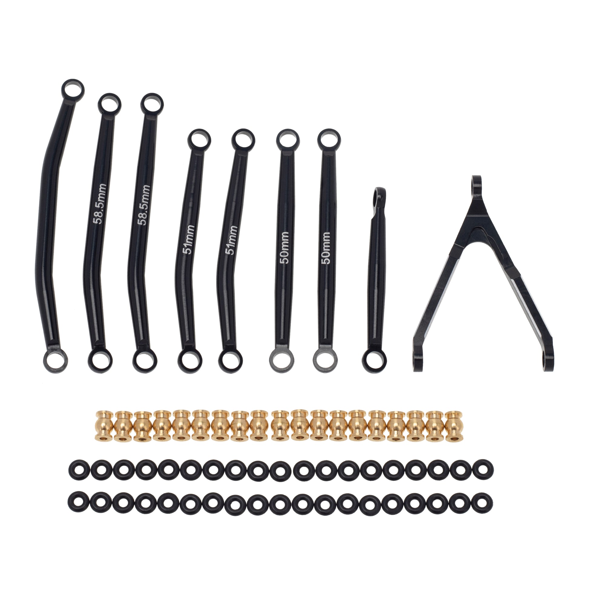 Black SCX24 C10 Bronco Wrangler chassis links