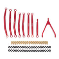 Red SCX24 C10 Bronco Wrangler chassis links package