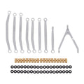 Silver SCX24 C10 Bronco Wrangler chassis links