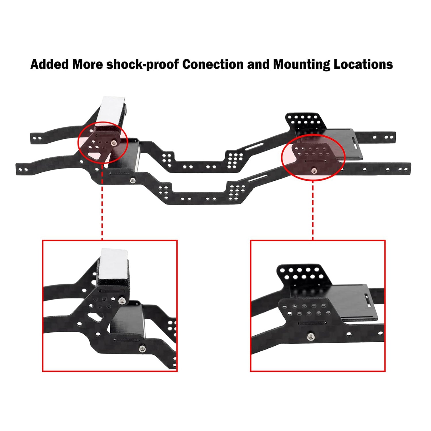 add more shock-proof conection and mounting locations