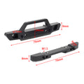 SCX24 Wrangler Gladiator Front & Rear Bumpers Size