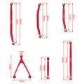 Red Suspension Links Steering Rod Tie size for SCX24 JEEP Gladiator