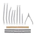 Silver Suspension Links Steering Rod Tie for SCX24 JEEP Gladiator
