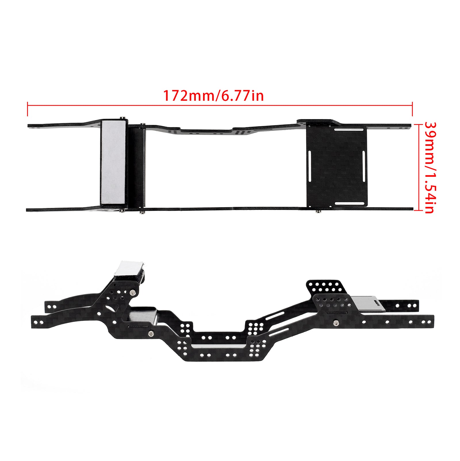 SCX24 Carbon Fiber LCG Chassis Kit Size