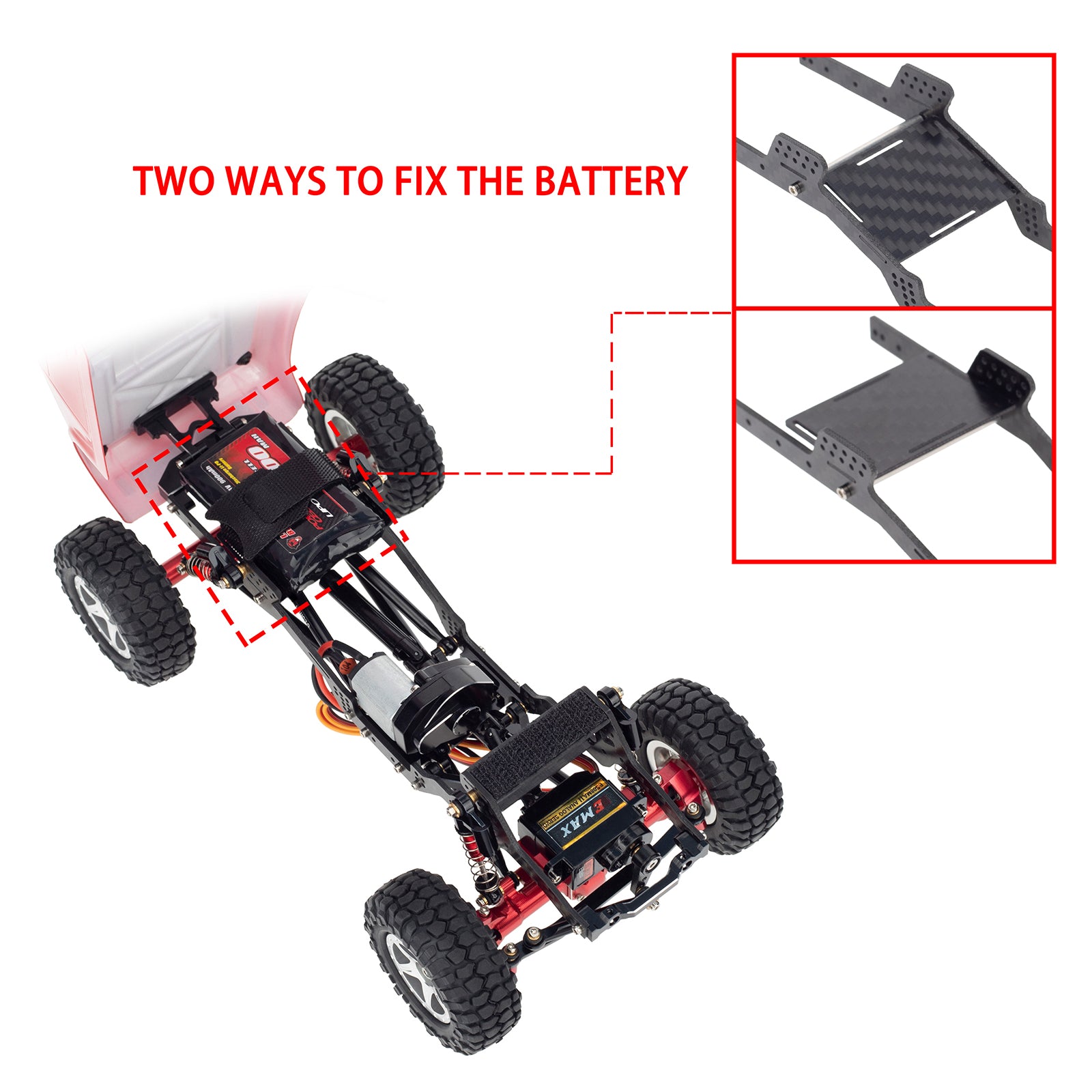 SCX24 Carbon Fiber LCG Chassis Kit