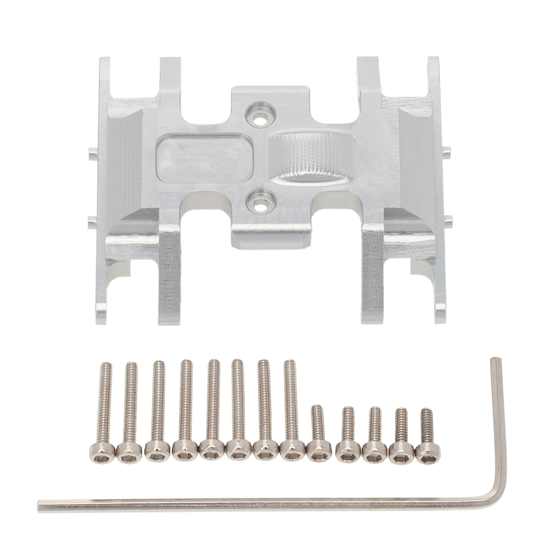 Silver Center Transmission Skid Plate for Axial SCX24 90081