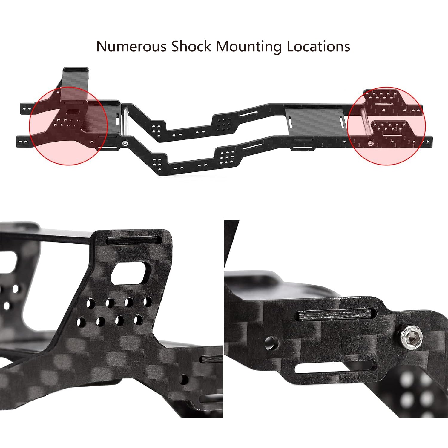 LCG Carbon Fiber Chassis with two shock mounting locations