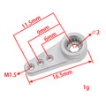 Silver Meus Racing ES08MA II Servo  Horn Size for SCX24