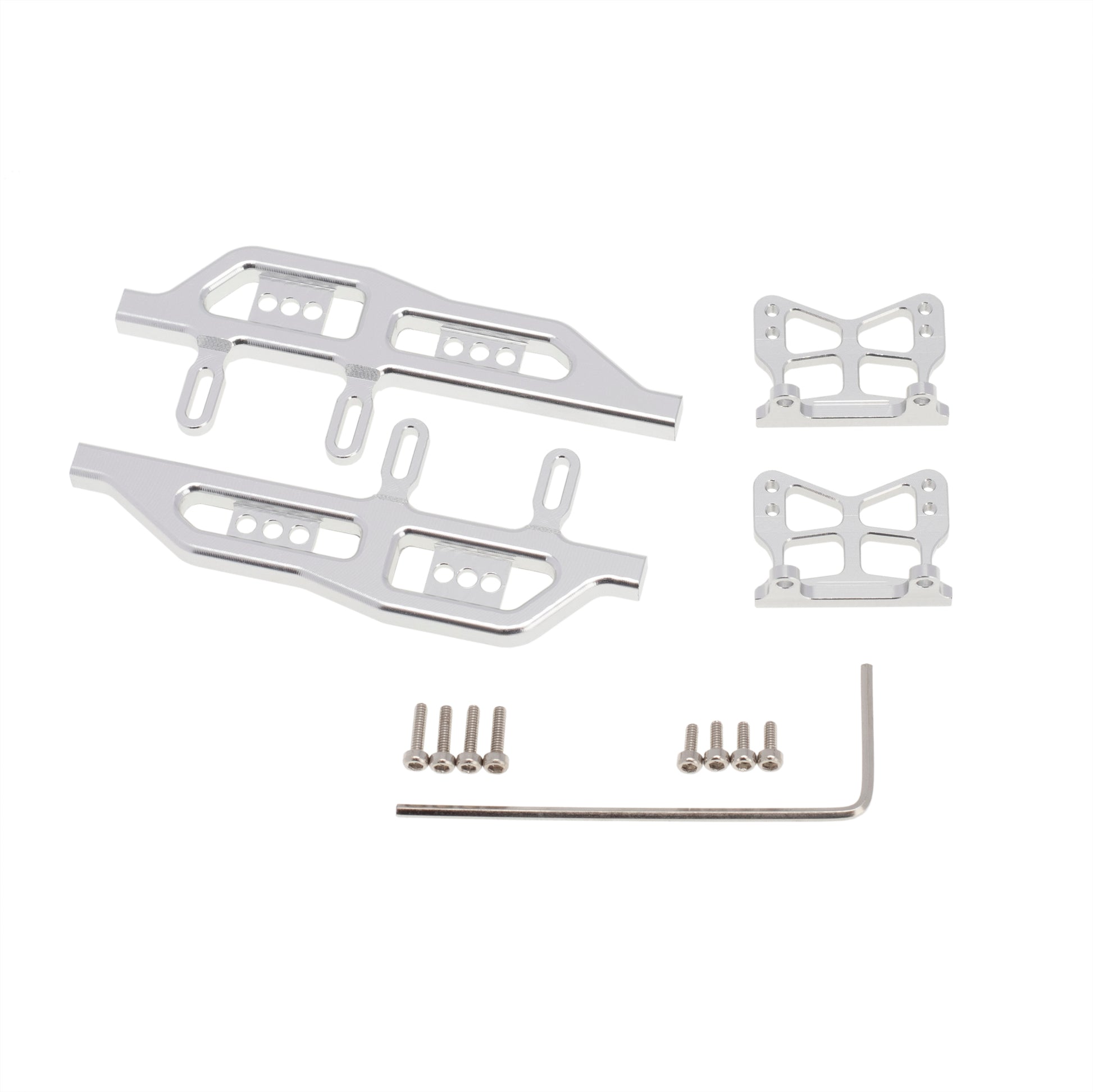 Silver SCX24 frame metal side pedals