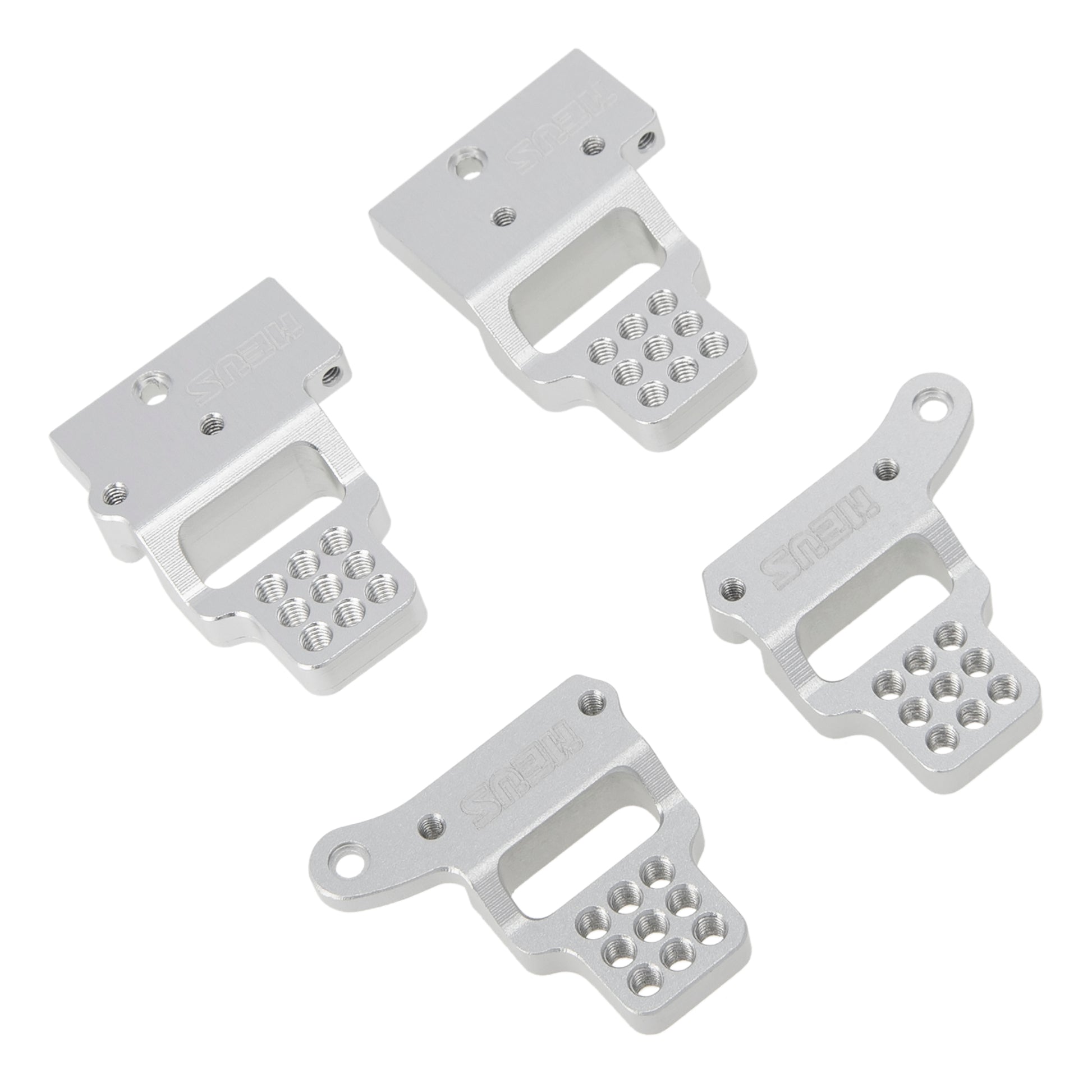 Silver Aluminum Multi-hole Shock Mount for TRX4M Bronco Defender