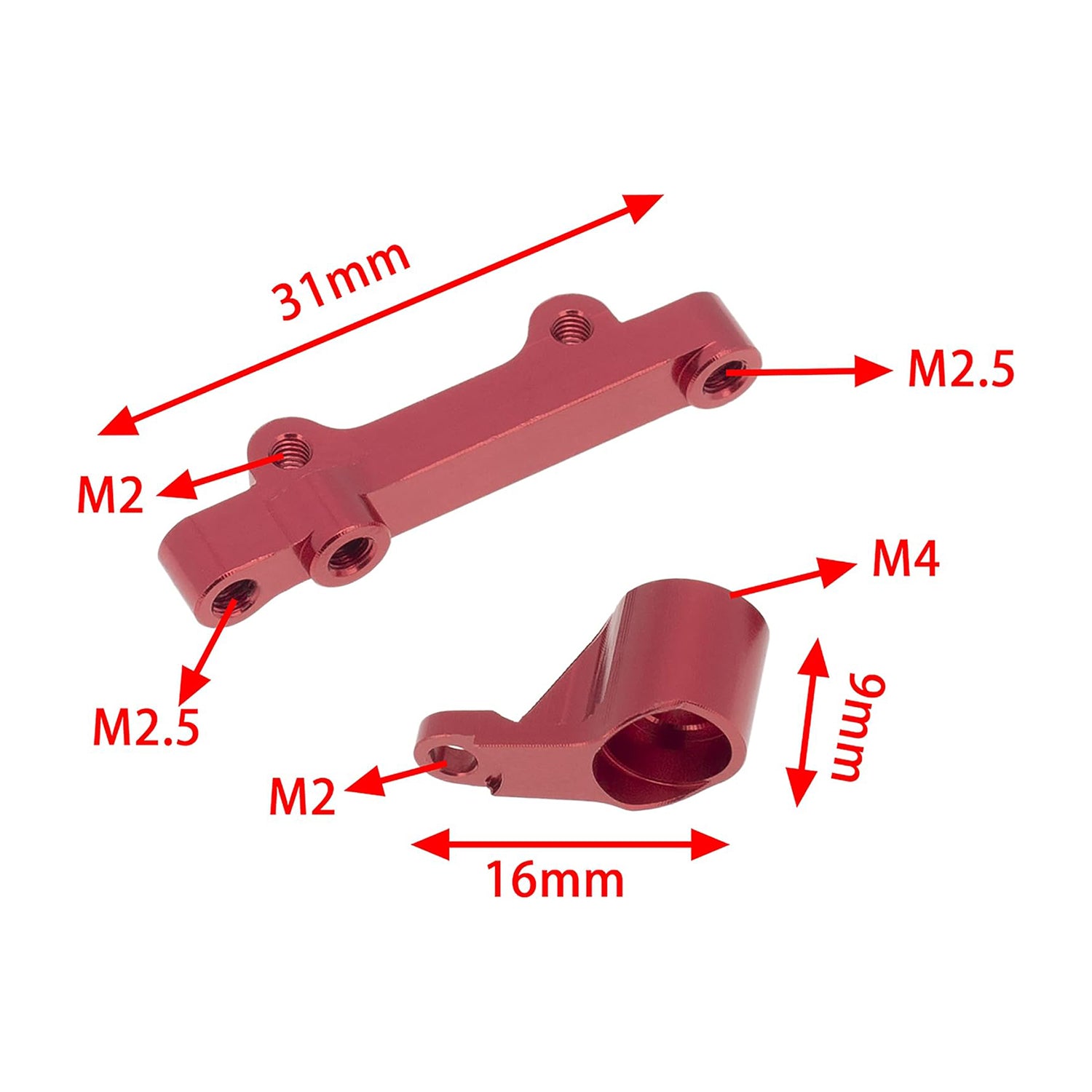 Red Rear axle mouns