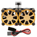 Yellow RC Motor Dual Cooling Fan Heatsink