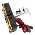 Yellow RC Motor Dual Cooling Fan Heatsink