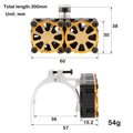 Yellow RC Motor Dual Cooling Fan Heatsink size