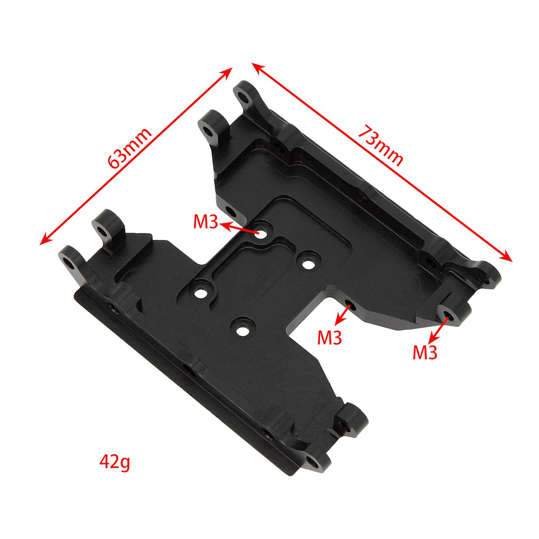 Black Aluminum Chassis Skid Plate for AXIAL 1/18 UTB18 Capra TRAIL BUGGY