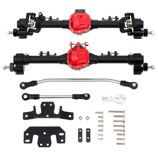 SCX10 Front and Rear Portal Axle package black