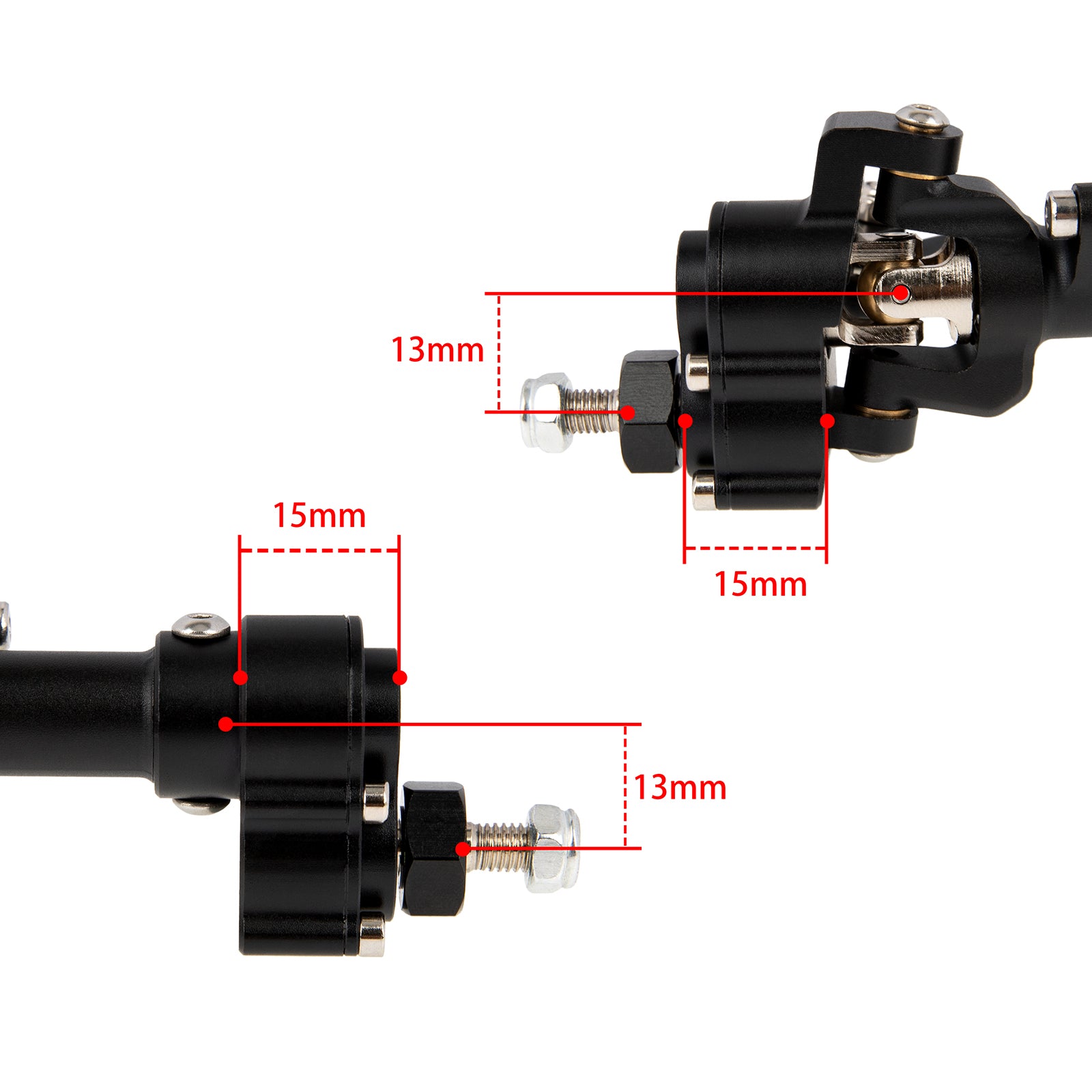 SCX10 Front and Rear Portal Axles black