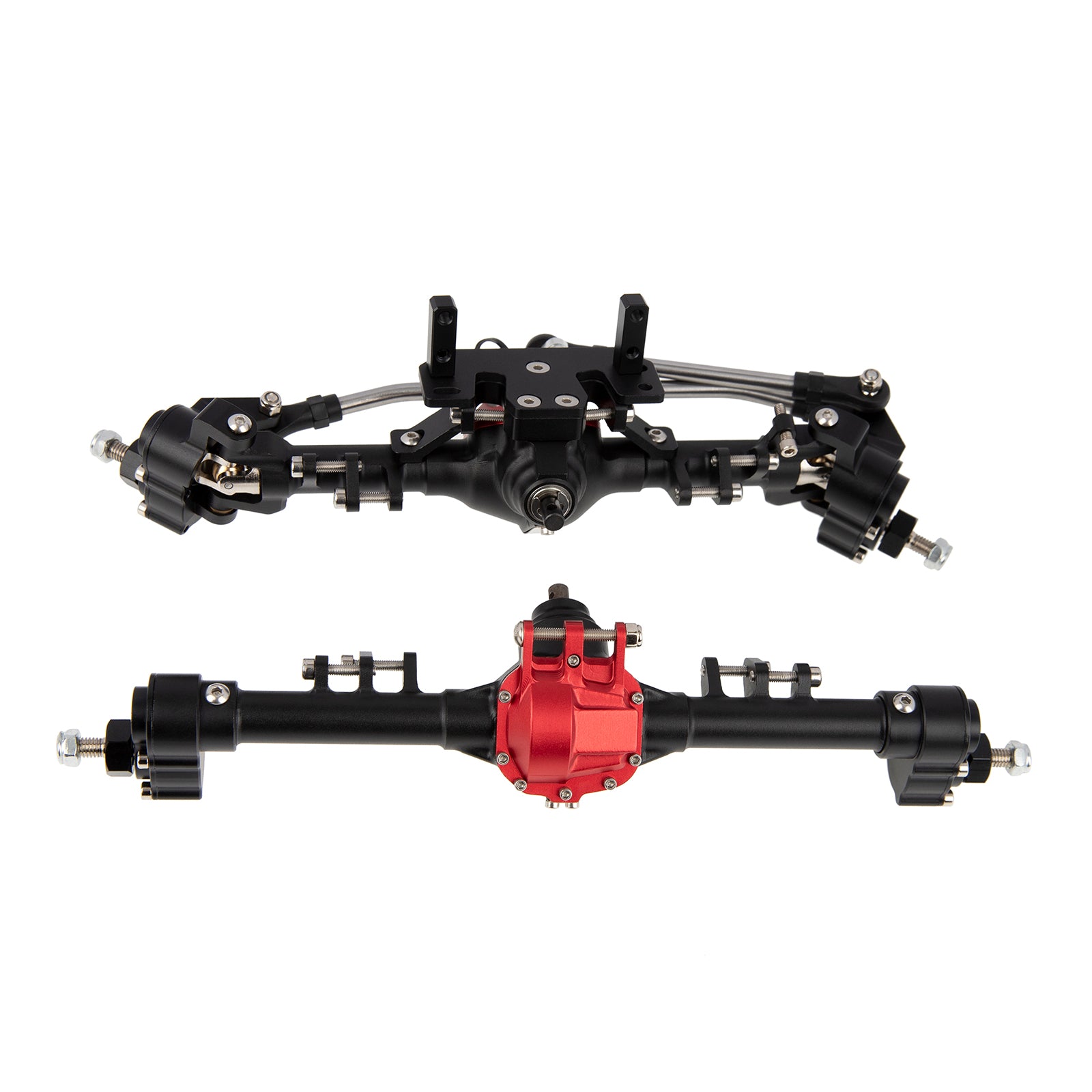 SCX10 Front and Rear Portal Axles black