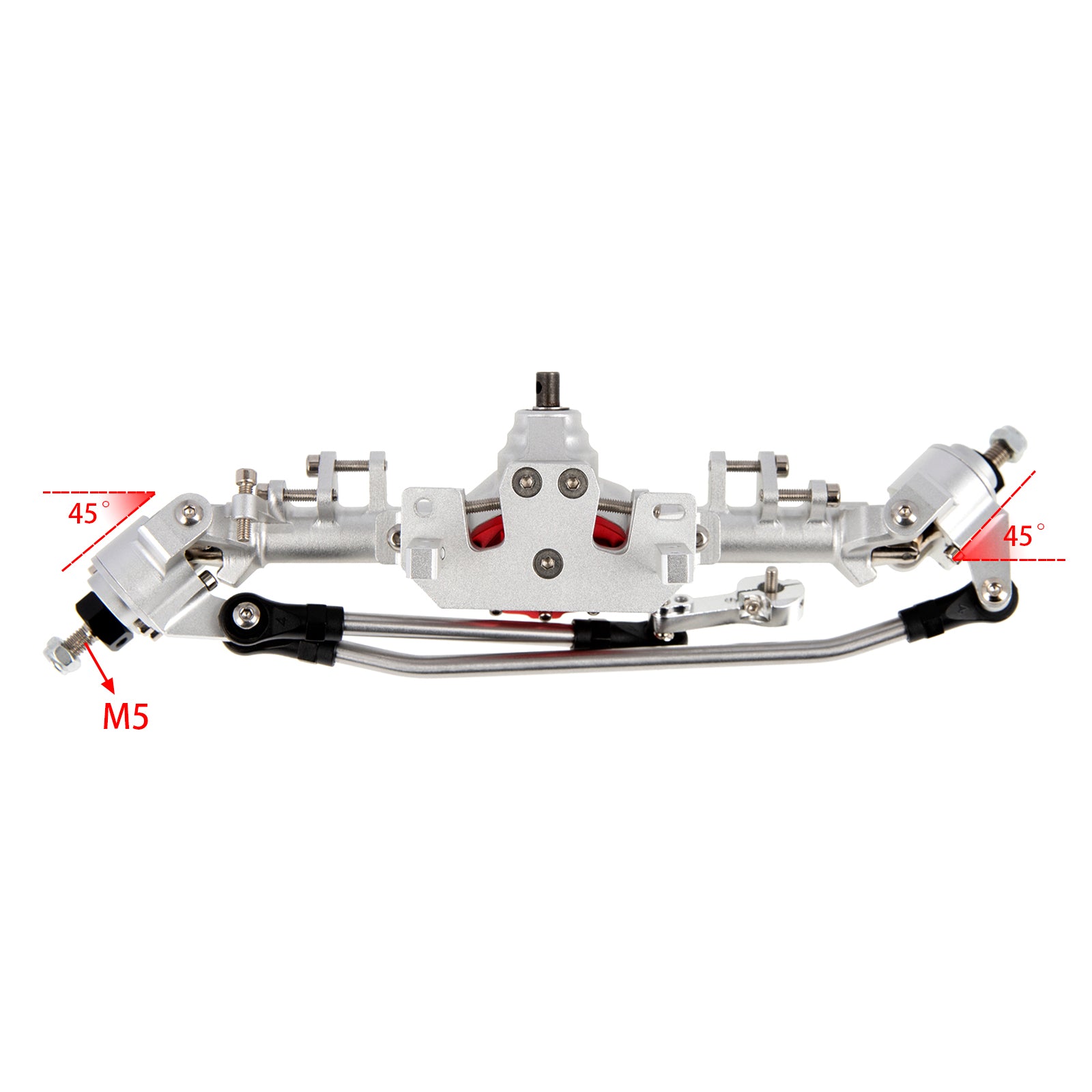 SCX10 Front Portal Axles silver