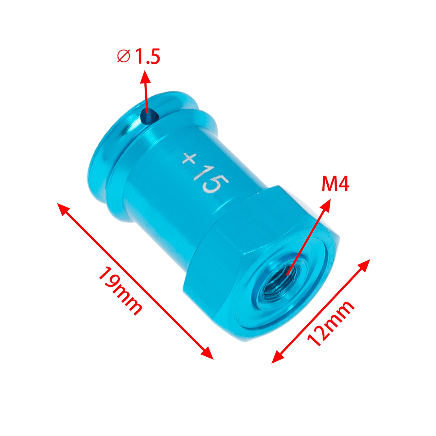  Wheek Hex Adaptor Combiner size for slash blue