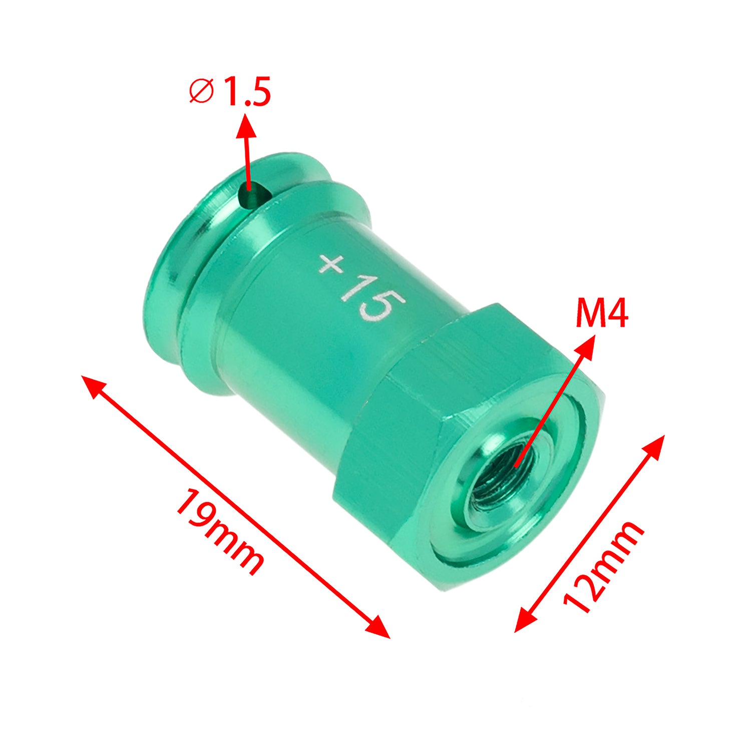  Wheek Hex Adaptor Combiner size for slash Green