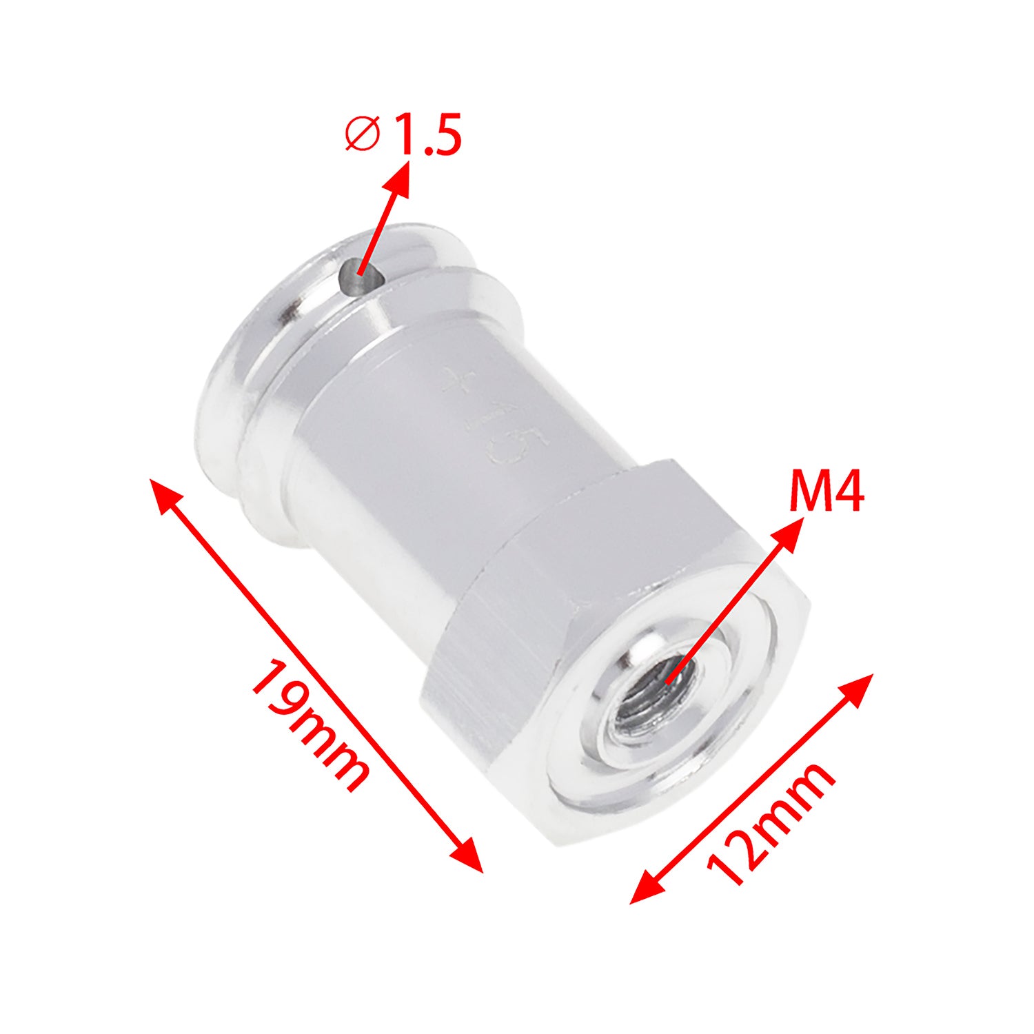  Wheek Hex Adaptor Combiner size for slash silver