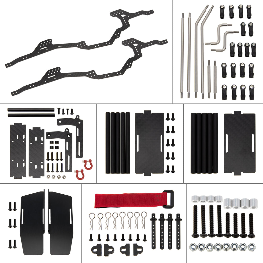 Carbon Fiber LCG Chassis Kit for SCX10