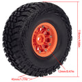 Plastic Beadlock Wheels/Rubber Tires for TRX4 Axial SCX10 SCX10 II SCX10 III