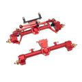 Red Aluminum Front and Rear Portal Axle with Max C-Steering for Axial SCX24