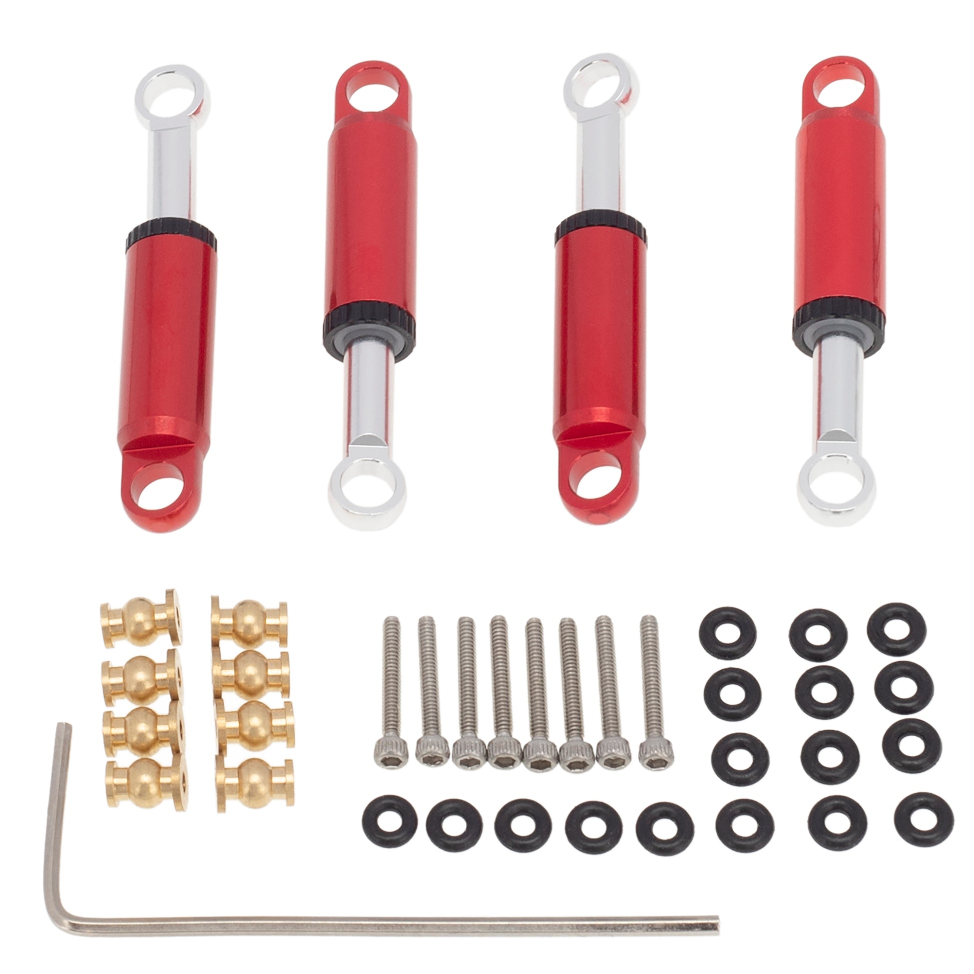 Red Metal Internal Spring Damper Shocks package for Axial SCX24