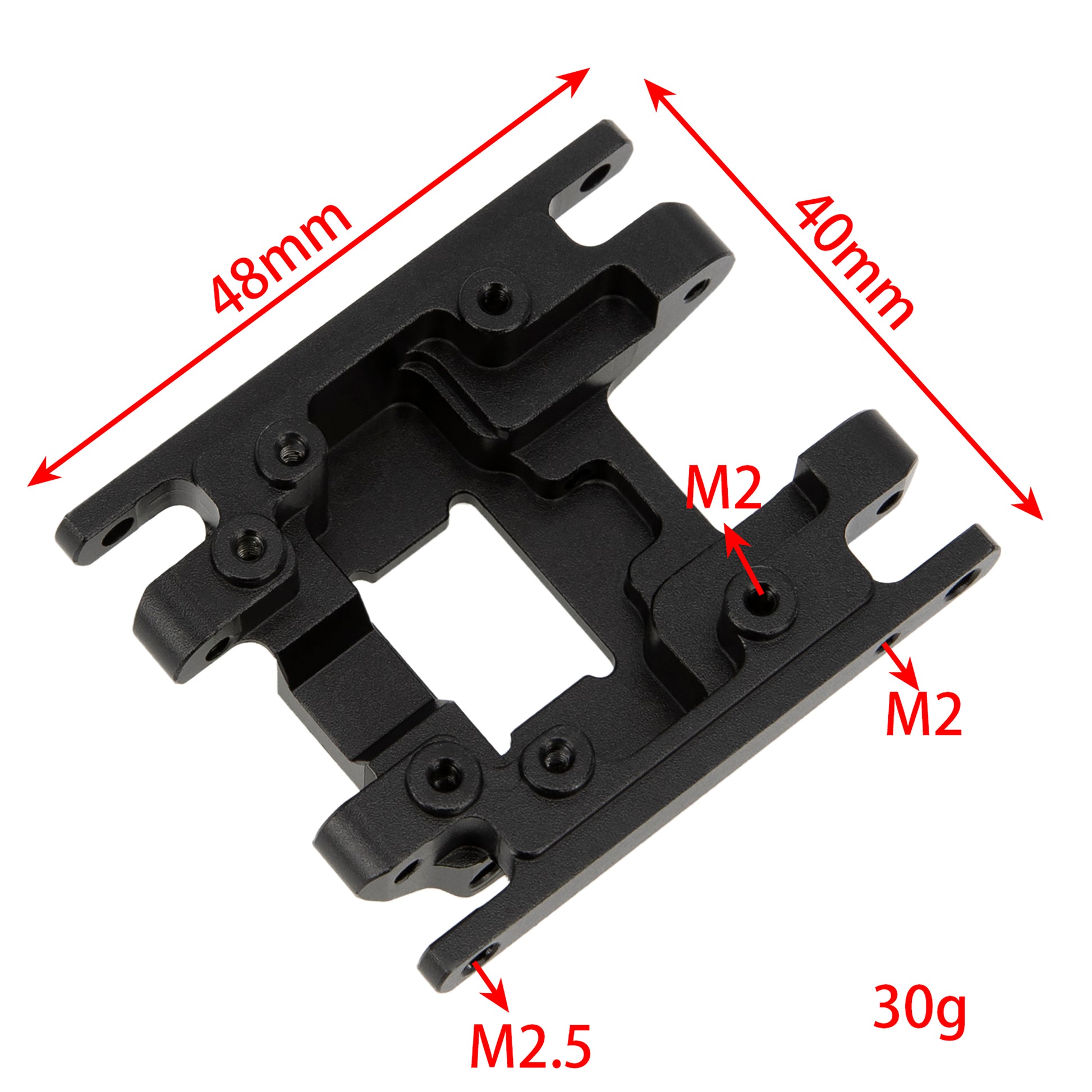 Black Aluminum Transmission Plate size for TRX4M