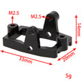 Black Aluminum Servo Mount size for 1/18 TRX4M