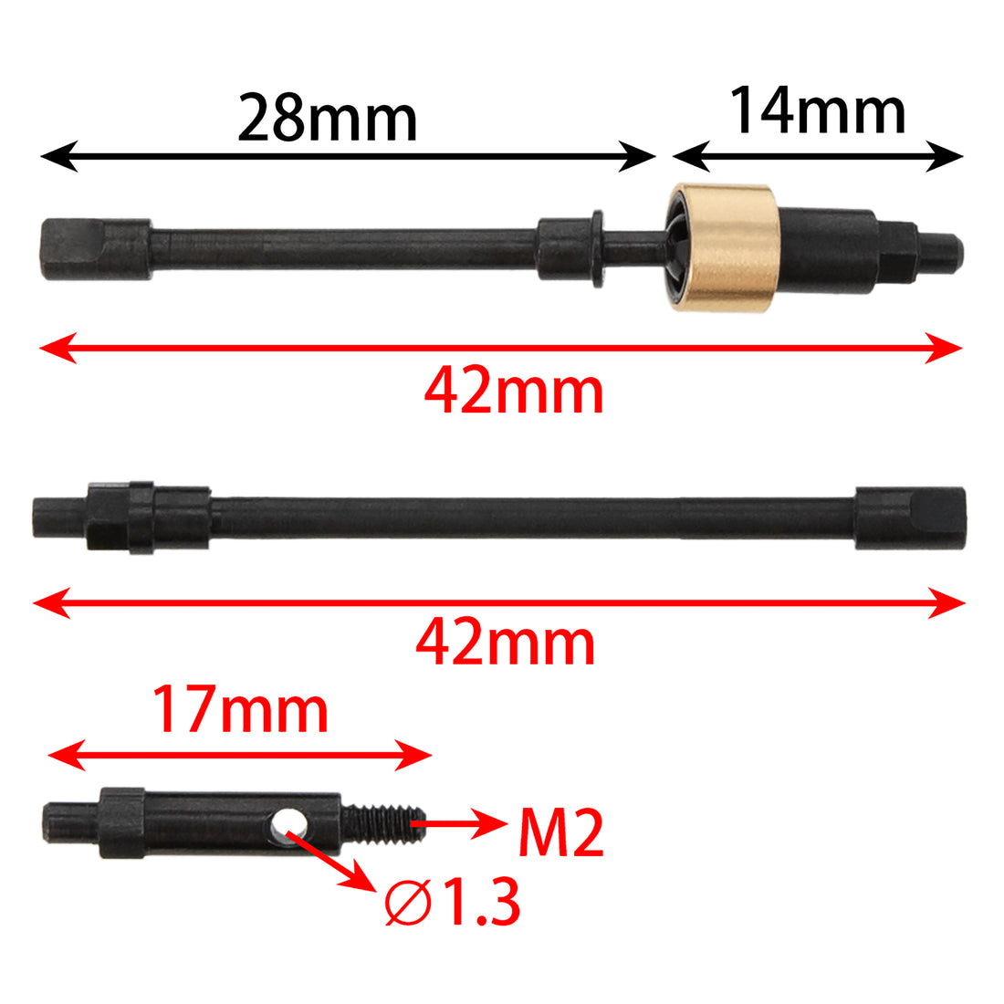 Metal CVD Dogbone Front Rear Axle Shaft Set for SCX24