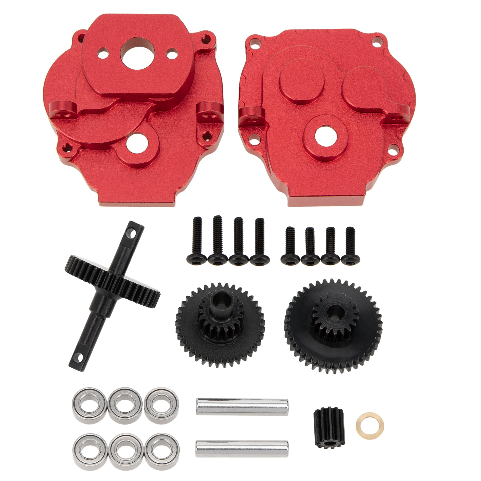 Red Aluminum Complete Transmission For 1/18 TRX4M