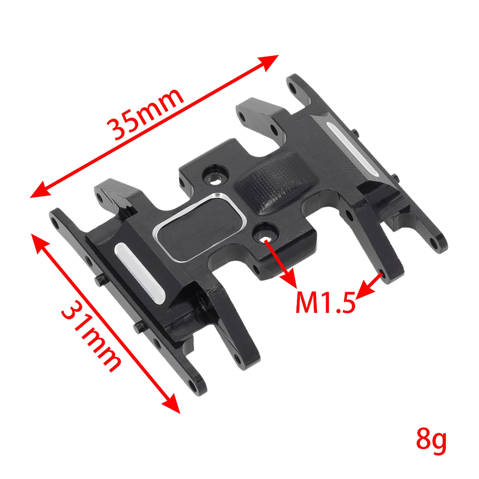 Meus Racing Center Transmission Skid Plate for Axial SCX24 Deadbolt Je