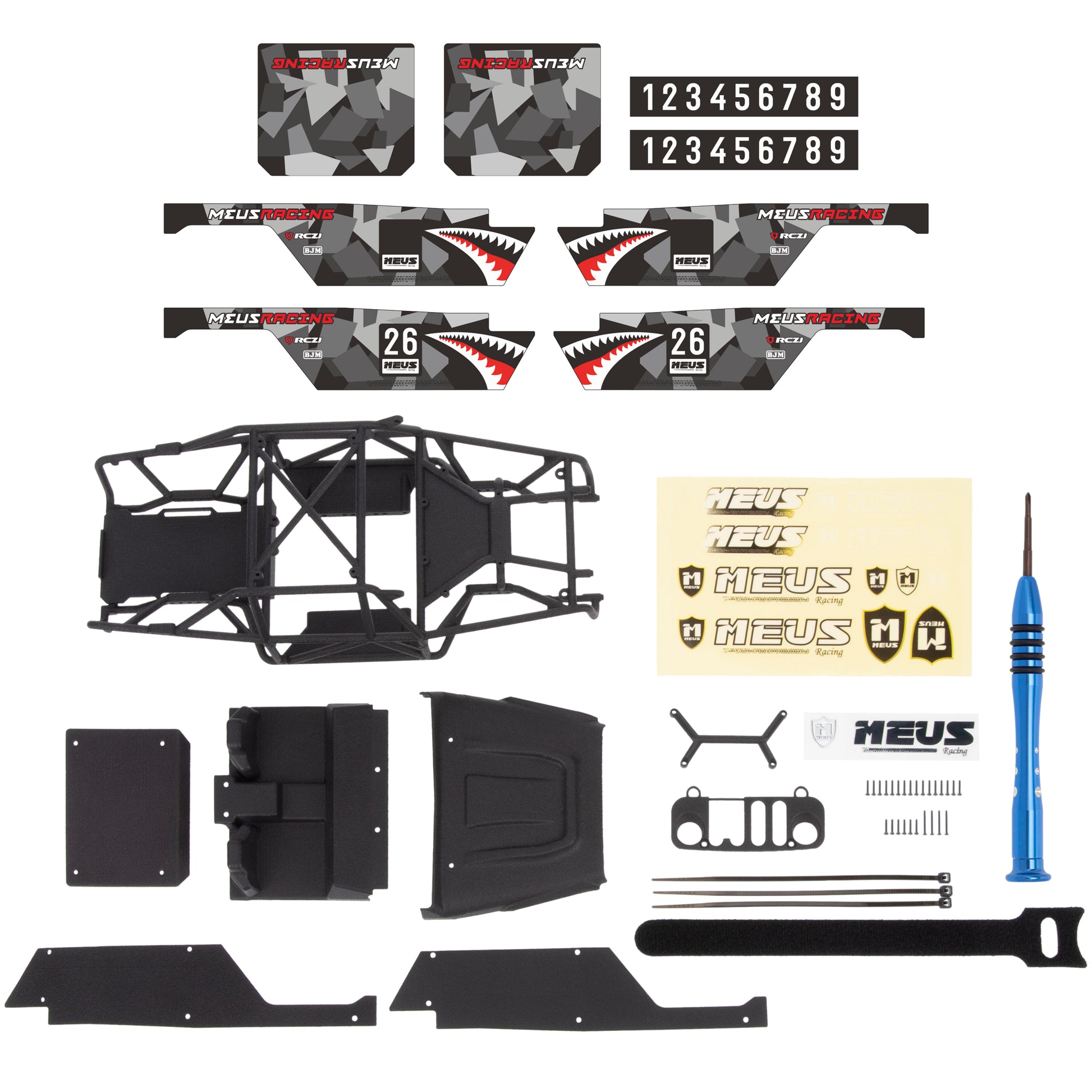 Meus Racing SCX24 1/24 Ripper Cage and Body Shell ME X1