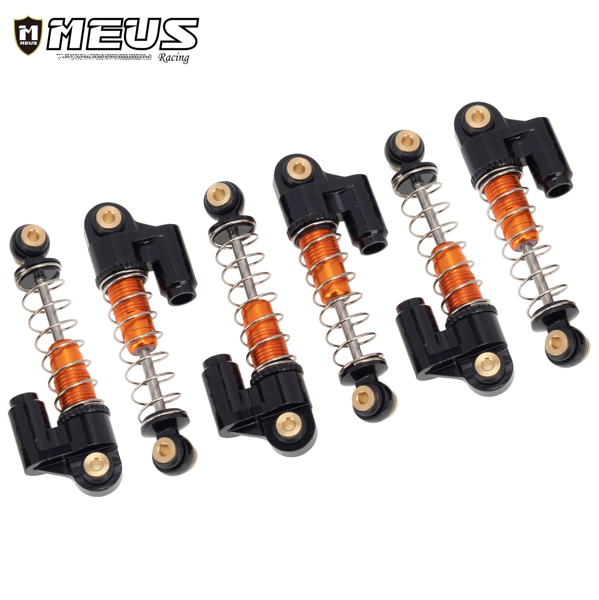 6pcs Orange Aluminum Shocks