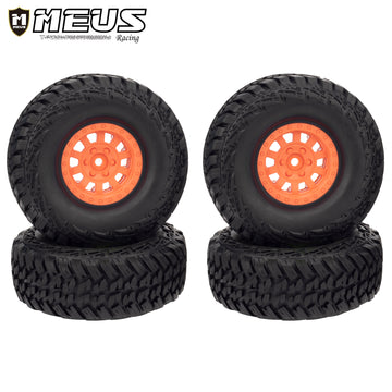 Meus Racing 1.9" Plastic Beadlock Wheels/Rubber Tires